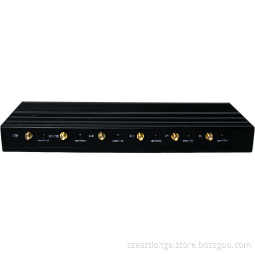 12w 6 Band Wifi 3g Gps Signal Jammer / Blocker Est-808i For Custom , 33dbm